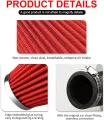 Motorcycle Air Filter 42mm 48mm Cleaner Clamp-on 45 Degree Bend Air Intake Filters Motorbike. 