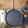 26cm Cast Iron Frying Pan Uncoated Non-stick Egg Pancake Pan Crepe Maker Steak Frying Pot Gas Induction Cooker Kitchen Cookware.
