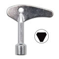 2PC Silver Inner Triangle Key Wrench Set for Household Elevator Water Meter Electric Control Cabinet And Valve Universal Tool Ki. 