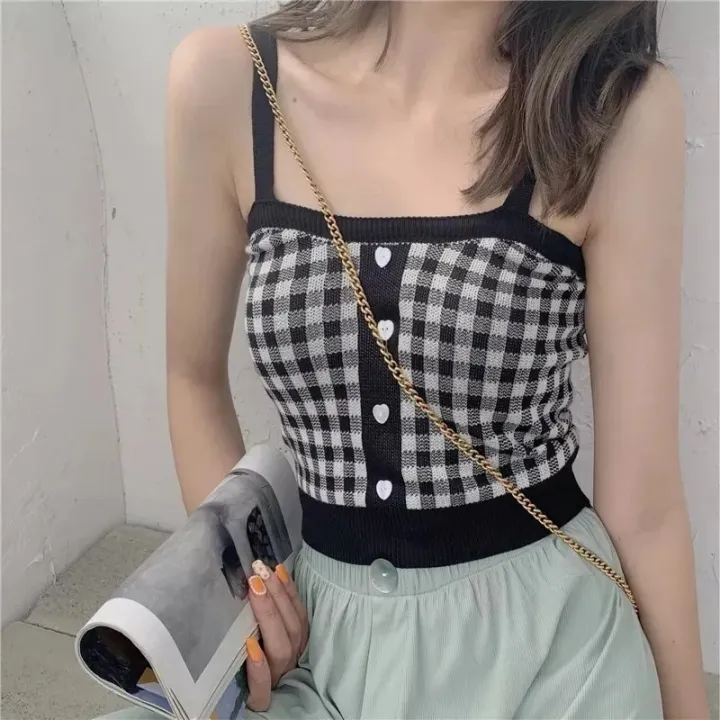 Summer%20New%20Fashion%20Women%20Plaid%20Crop%20Buttons%20Camis%20Knitting%20Cute%20Tank%20Tops%20Ladies%20Sleeveless%20Solid%20Crop%20Tops%20-%20Image%207