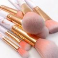 10pcs Set Makeup Brushes Tool Set Cosmetic Powder Eye Shadow Foundation Blush Blending Beauty Maquiagem Beauty Kit for Party. 