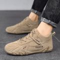 Ankle Boots For Men 2025 Spring Man Casual Sneakers Non Slip Khaki Work Mens Shoe Short Boots Loafers Lace Up Zapatillas Hombre.