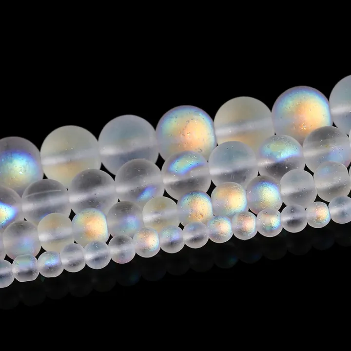 6%208%2010mm%20Matte%20Aurora%20Crystal%20Glass%20Beads%20Round%20Frosted%20Aura%20Bead%20AB%20Shiny%20Moonstone%20For%20Jewelry%20Making%20Diy%20Necklace%20Bracelet%20-%20Image%206