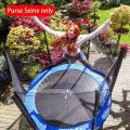 (Heavy 16 FEET) Trampoline TUV Approved with Enclosure net and Poles Safety Pad Ladder Jumping Mat ,Trampoline (175kg-250kg). 