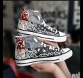Unisex Bandana Printed Shoes Fashionable Casual Footwear for Men And Women. 