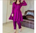 Silk Short frock with capri for women. 