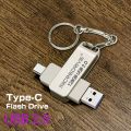 2 in 1 OTG METAL BODY USB 3.0 , 2.0 & usb-C Flash Pen Drive Memory Stick Usb3.0/2.0 flash disk 64GB/128GB Type C Pendrive. 
