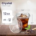 10 Clear Plastic Cup with Strawless Lids 20/16OZ Disposable Cups for Iced Coffee or Juice Party Smoothie Milkshake Cold Drinks.