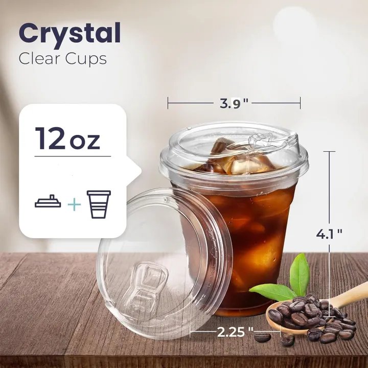 10%20Clear%20Plastic%20Cup%20with%20Strawless%20Lids%2020/16OZ%20Disposable%20Cups%20for%20Iced%20Coffee%20or%20Juice%20Party%20Smoothie%20Milkshake%20Cold%20Drinks%20-%20Image%205