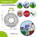 6 counts Funny Happy Gilmore Golf Ball Marker Sets, Golf Accessories for Men Golfers Dad Boyfriend Retirement Fathers Day.