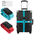 Cross Luggage Strap TSA Customs Lock Luggage Strap Adjustable Travel Suitcase Belt with ID Tag Anti-lost Baggage Packing Belt. 