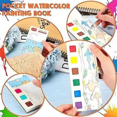 water colour book 1 piece Pocket Watercolor Painting Book. This is an ...