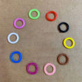 100Pcs Pigeon Bird Foot  Ring Elastic Mixed Colors 8Mm Pigeon Identification Foot Rings for Quails Pigeons Bird Appliances. 