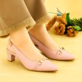 Elegant Heels with Gold Accent Stylish Slingback Sandals Chic Pointed-Toe Sophisticated Block Heel Sandals. 