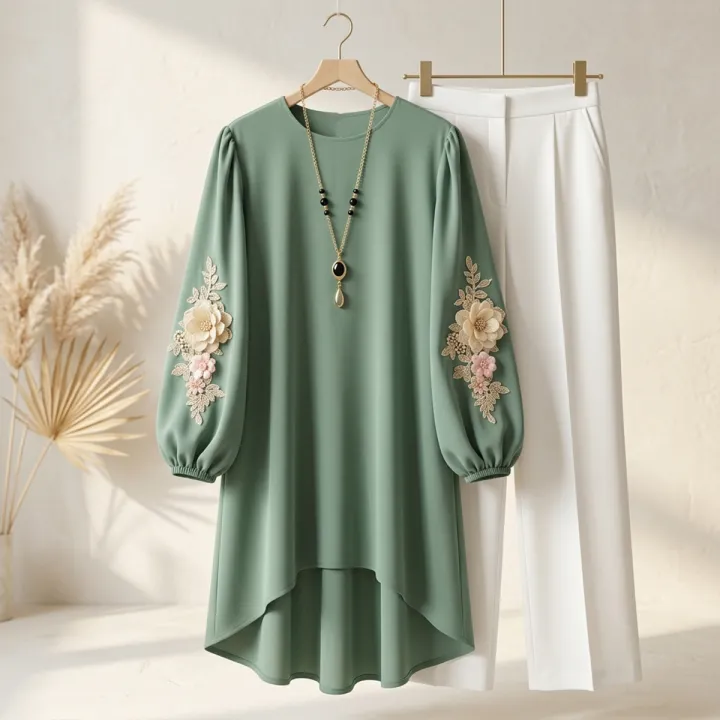 Georgette%20Regular%20Sleeve%20Casual%20T-Shirt%20Top%20for%20Women%20Trendy%20Fashion%20Everyday%20Wear%20-%20Image%202