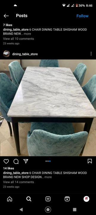 six seater dining table set, maeble textured dinig table set, ms bassed framed table, 6 seater dinig table set,