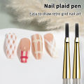 3Pcs/set Nail Art Brushes Checker Nail Drawing Painting Line Brush Nail Art Acrylic Painting Brushes DIY Manicure Design Tools. 