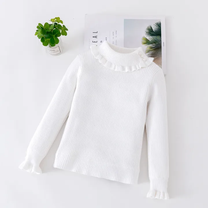 Girls%20Sweater%20Children%20Long%20Sleeve%20Jumper%20Winter%20Warm%20Knit%20New%20Baby%20Solid%20Colour%20High%20Neck%20Pullover%20Autumn%20Casual%20Sweet%20Bottom%20-%20Image%203