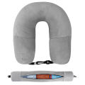 Travel Neck Pillow with Fillable Clothing U-Shaped Pillowcase, Extra Storage Bag, Velvet Neck Pillow Cover for Airplane Travel. 