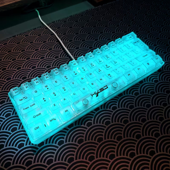 Translucent Usb Keyboard 61-Key Transparent Film Keyboard Wired RGB - Silent Ergonomic, USB ...