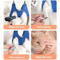 Auxiliary Holder Pet Hammock Repairing Nail Cat Dog Grooming Hammock Restraint Bag with 2 Hooks Cat Grooming Cleaning Holder. 