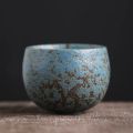 Japanese Ceramic Tea Cup - Vintage Rustic Stoneware, Handmade Single Cup, Zen Home & Tea Ceremony Use, Unique Design.