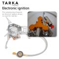 TARKA Folding Camping Gas Stove Burner, Outdoor Gas Burner Foldable Fire Furance, Campsite Picnic Wild Hiking Cookware Supplies.