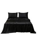 Satin Bed Sheet Sets for Summer Silky Smoooth Top Sheet with Pillowcase Single/Queen/King Ice Cooling Flat Bed Sheet Sets. 