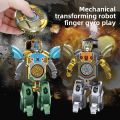 New creative decompression drop resistant fingertip Rotational gyroscope mechanical deformation robot children's toy Boy .