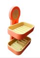 Plastic Double Layer Wall Mounted Soap Holder. 