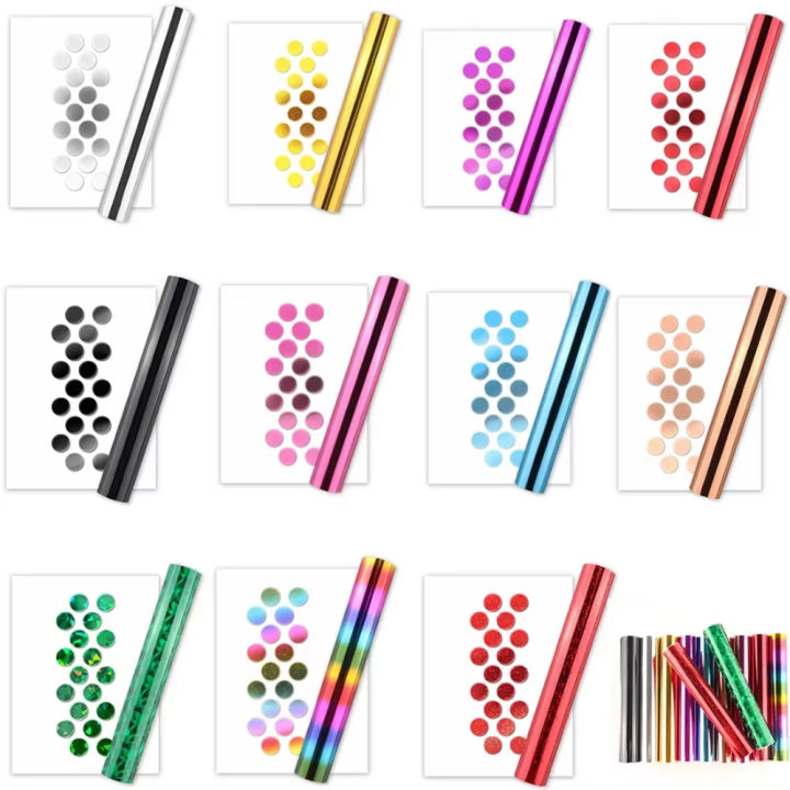 5Mx15CM 1 Roll  Heat Activated Foil Hot Stamping Foil Paper Foil Holographic Heat Foil Transfer Sheets for DIY Crafts