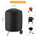 Round Grill Cover Outdoor Waterproof Dustproof Kettle BBQ Cover 210D Oxford Cloth Heavy Duty Garden BBQ Protection Cover NEW.