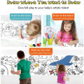 Children's Drawing Roll DIY Coloring Paper Roll Color Filling Paper Graffiti Scroll Paper-cut for Kids Painting Educational Toys. 