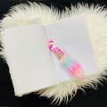diary with pen for girl's  fluffy new rabbit style diary with multicoloured unicorn pen plush soft cover diary notebook A5 size cute stationary for girls gifts. 