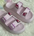 New Soft EVA Rubber Lightweight & Comfortable Buckle Sandals with Cute Charms for Girls & Womens Slippers.