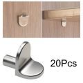 20pcs 5mm L - Shaped Shelf Support Studs: Fix Wooden/Glass Boards in Cabinets, Ideal Furniture Bracket Holders. 