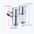 G1/2 Alloy Double Control Angle Valve 1 In Two Out Wall Mount Washing Machine Faucet Toilet Triangle Valve For Bathroom Toilet. 