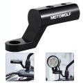 Motowolf motorcycle handlebar accessories bar hole glass mount bracket for glass handlebar end. 
