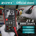 Digital Multimeter ZOYI ZT-X ZT-303 T-RMS Auto Range EBTN LCD DC AC Voltmeter Ammeter Current Capacitor Ohm temp Hz NCV Tester. 