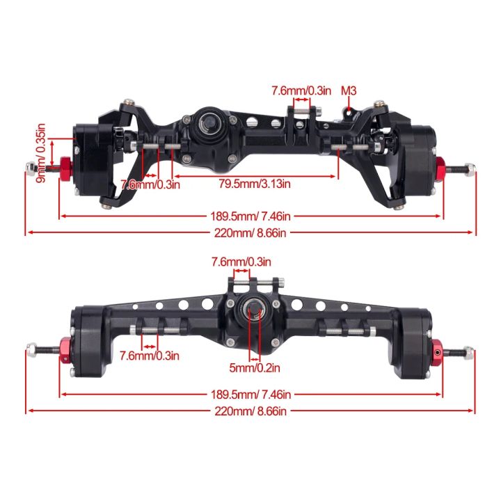 CNC%20Aluminum%20SCX10%20III%20Front%20Rear%20Portal%20Axle%20for%201/10%20RC%20Car%20Crawler%20AR45P%20Upgrade%20Parts%20-%20Image%202