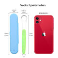Stainless Steel Tongue Ser With Portable Travel Case Metal Tongue Cleaner Oral Brush Easy To Clean For Reduce Bad Breath. 