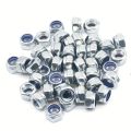 304 Stainless Steel DIN985 Nylon Lock Nut Insert Hexagonal Self-pressing Silvery M4M5M6M8M10M12. 