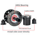 ARC 009 Front Rear bicycle hub 6 pawls 114T noise mountain bike NBK sealed bearing hub HG XD MS 8 9 10 11 12Speed 28 32 36Holes. 
