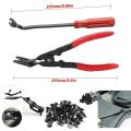 Car Bumper Retainer Clips Nail Puller Fastener Jaw Screwdriver Trim Removal Kit Plastic Rivets Modification Installation Tools. 