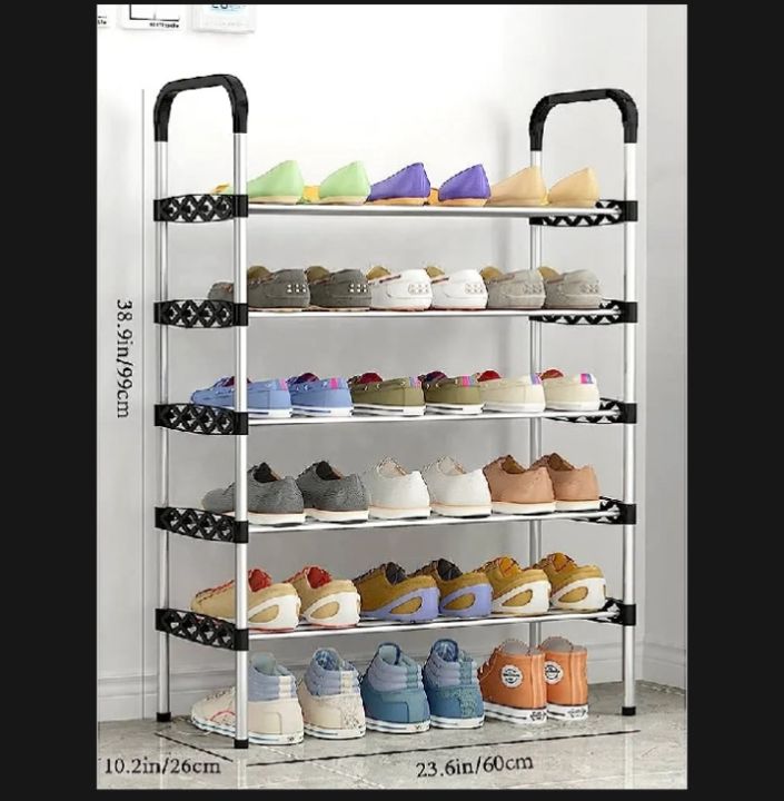 Stainless%20Steel%20Shoe%20Rack%20Multifunction%20Sandal%20Shoe%20Holder%204%20Layers%20-%20Image%202