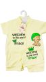 Newborn Baba WELCOM TO THE WORLD PRINCE ROMPER SET 2 Pice for summer stuuff Trending newborn baby outfits for first arrival 0-3 Month’s  Latest newborn babies apparel , Affordable newborn babies fashion newborn babies clothes. 
