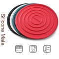 Trivet Mats Silicone Pot Holders Multi-Use Coasters Insulated Round Kitchen Mats Flexible Table Mat or Hot pots and pans Hot Dis. 