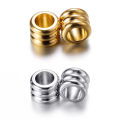 20pcs 3mm 5mm 6mm Stainless Steel Big Hole Spacer Beads DIY Charm Necklace Bracelet Jewelry Making Findings Accessories. 