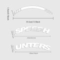 2pcs For One Tire SPEEDHUNTERS Car 3D Tire Letter Sticker Trend Auto Wheel Styling Decor Decals Water proof No Glue.