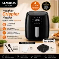 Famous Digital Air Fryer 5 Ltrs Top Rated Large Size Basket With Free Spatula, Brush and Glove. 